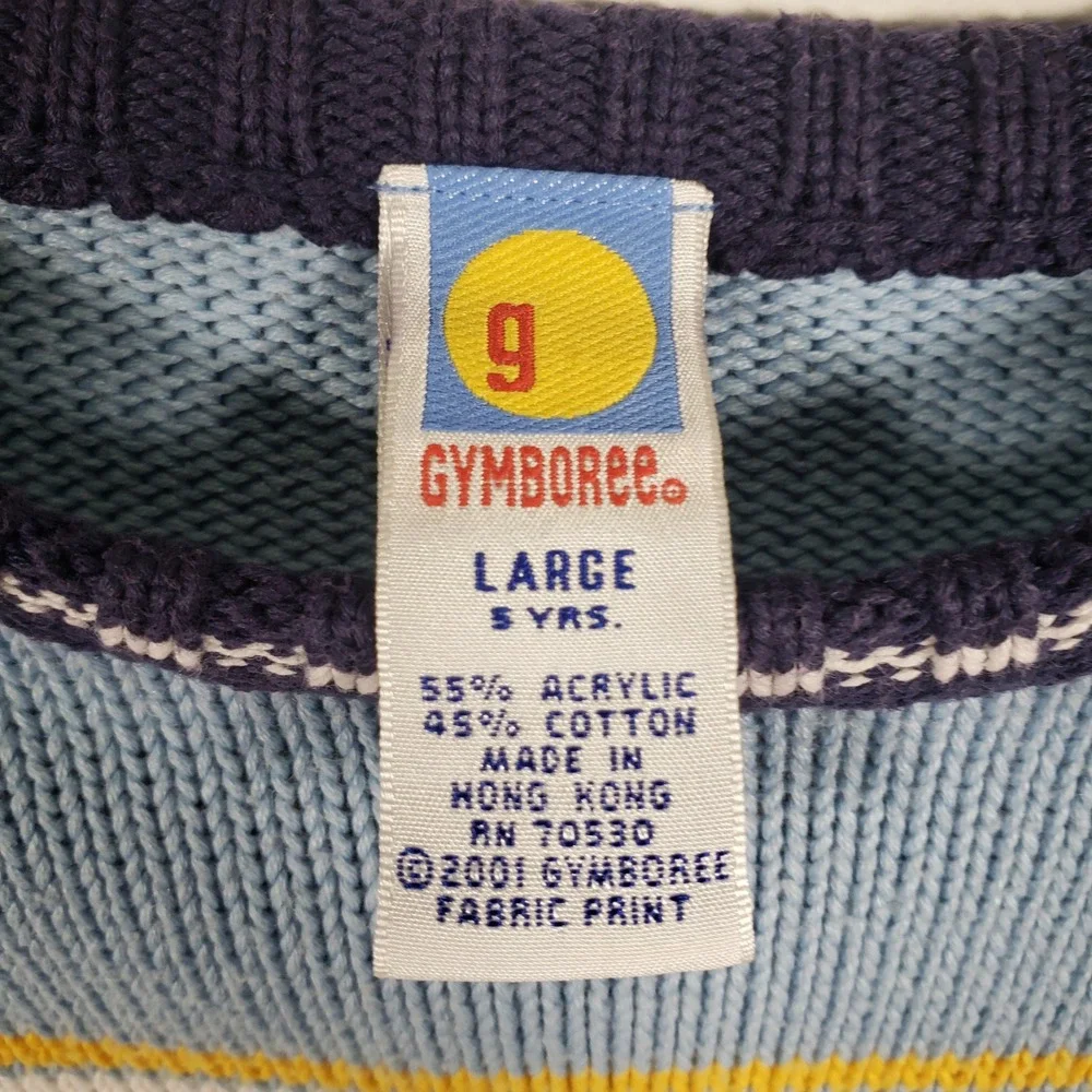Vintage Gymboree Boys Sweater Kids Blue‎ Snowflake Knit 5 Christmas